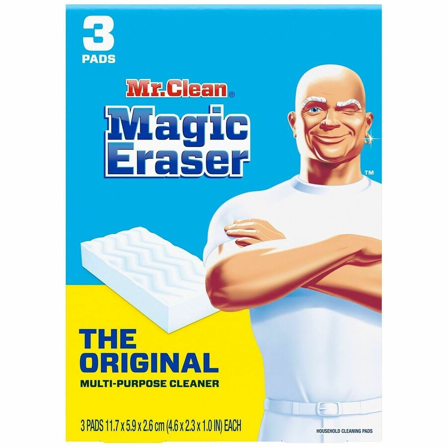 Mr. Clean Magic Eraser Pads - For Multipurpose, Multi Surface - Pad - Recommended For: Grime Remover, Dirt Remover, Permanent Marker Remover, Stain Remover, Scuff Mark Remover - Sturdy, Built-In Scrubber, Strong - Blue