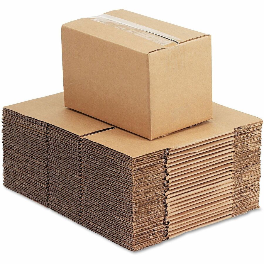 Universal Shipping Case - External Dimensions: 6" Width x 10" Depth x 6" Height - 200 lb - Heavy Duty - 32 ECT - Corrugated Kraft - Brown - For Shipping - Recycled - 25 / Bundle