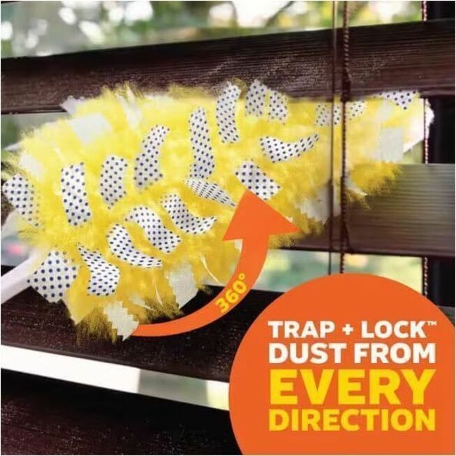 Swiffer Unscented Duster Kit - Fiber Bristle - 36" Handle Length - Yellow - 3 / Pack