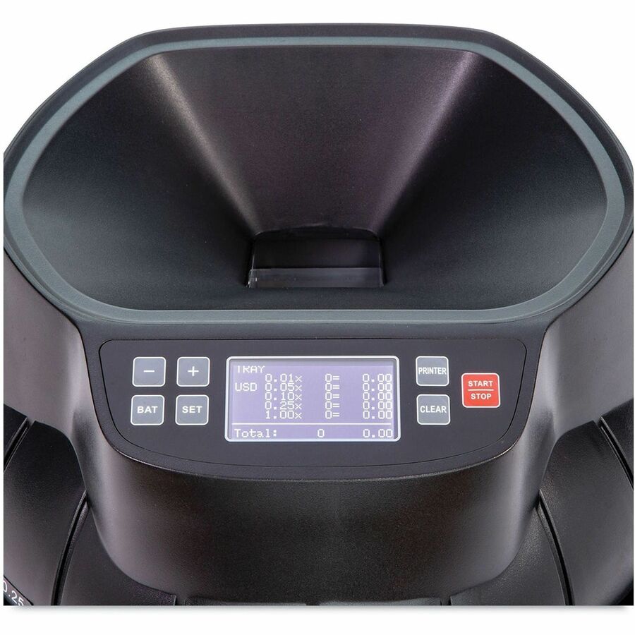 ControlTek Digital Coin Counter/Sorter/Wrapper - Black