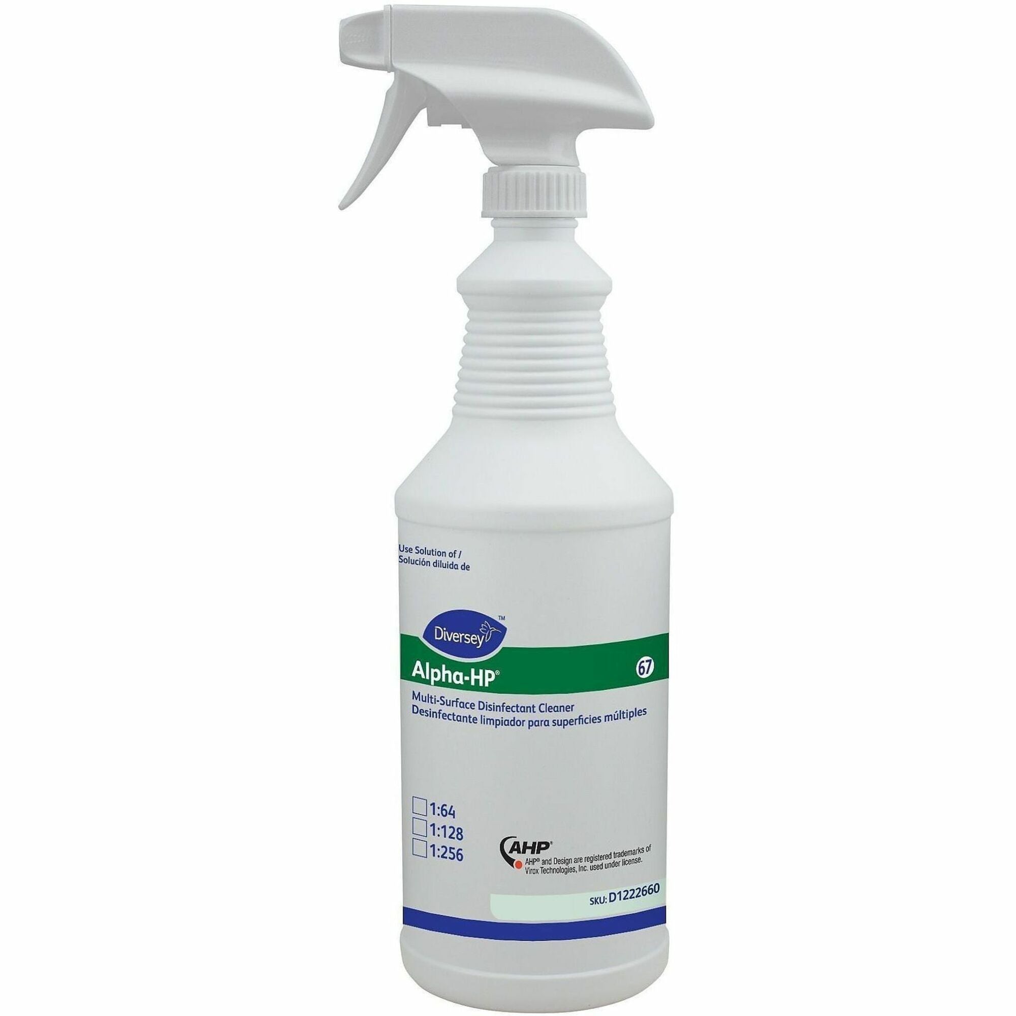 Diversey D1222660 Spray Bottle - Easy to Use - White - 12 / Carton - TAA Compliant