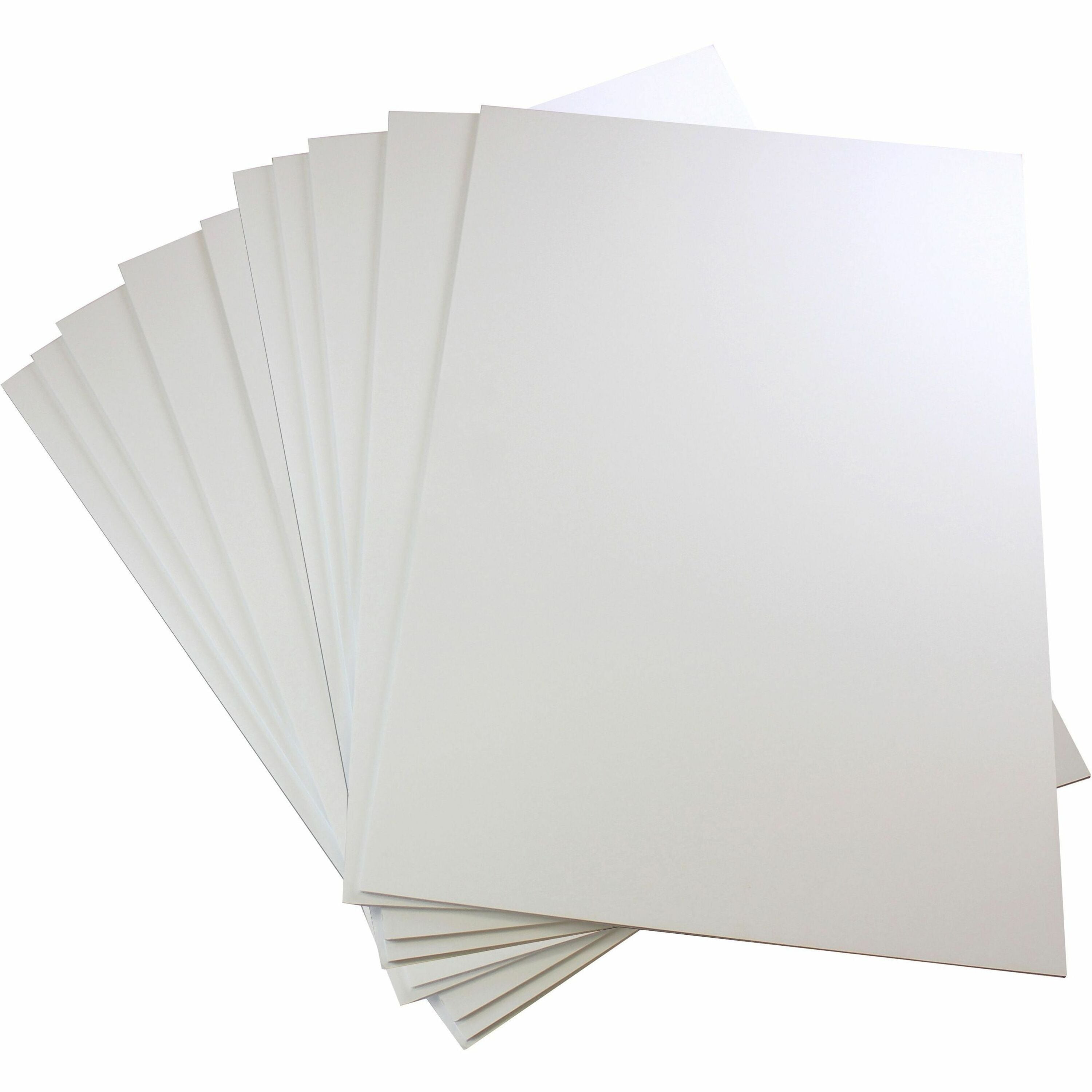 Flipside Pre-Cut Foam Boards - 40" Board Height x 30" Board Width x 0.19" Board Depth - Bright White Foam Board, Polystyrene Surface - Smooth, Lightweight, Rigid - 25 / Pack