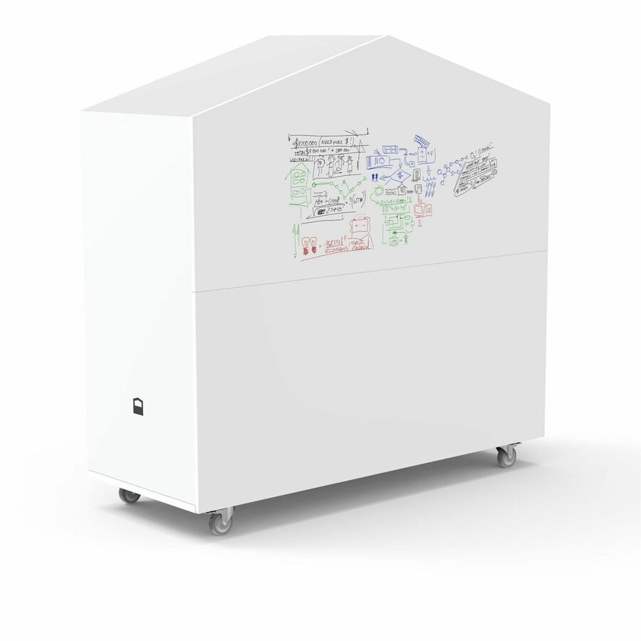 NOOK Huddle - 77" Height x 78" Width x 30.3" Depth - White - 1 Each