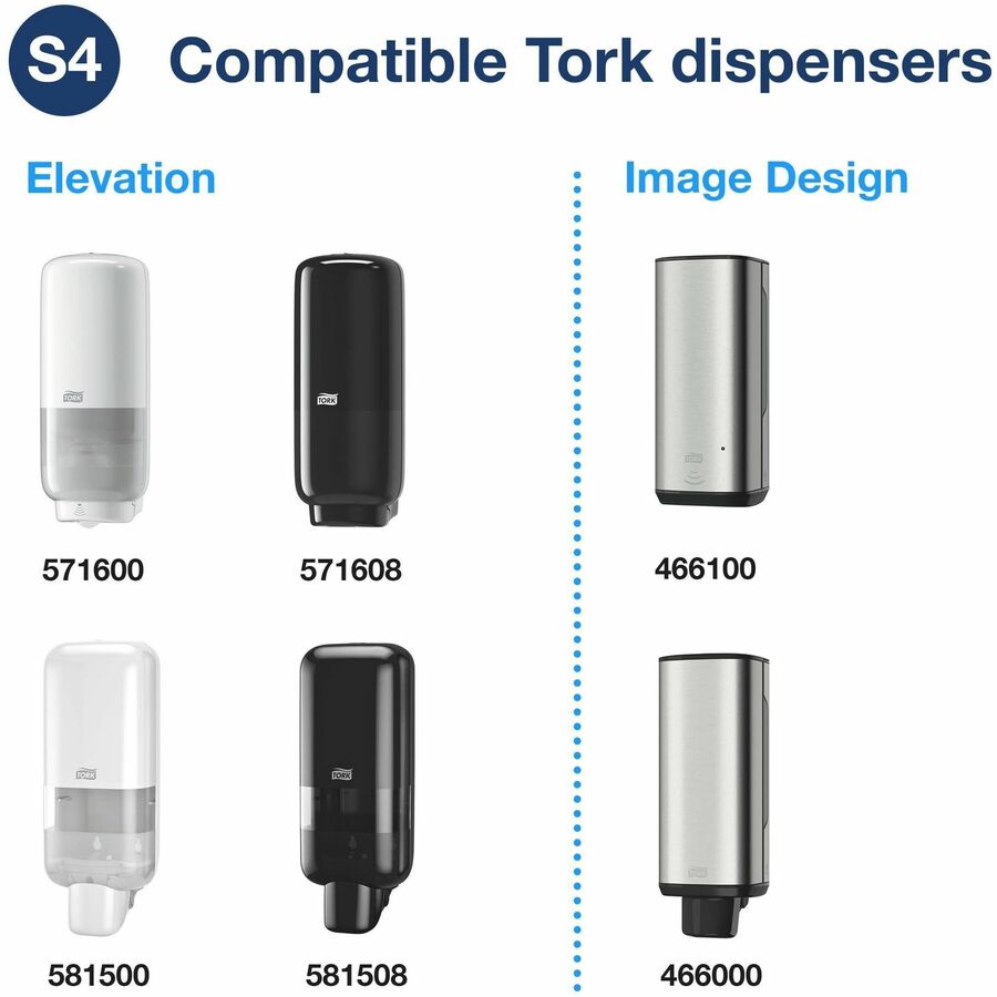 TORK Antimicrobial Hand Washing Foam Soap S4 - Fragrance-free Scent - 1.06 quart - Pump Dispenser - Kill Germs, Bacteria Remover - Hand, Food Handling, Healthcare - Moisturizing - Antibacterial - Hygienic, Dye-free - 6 / Case