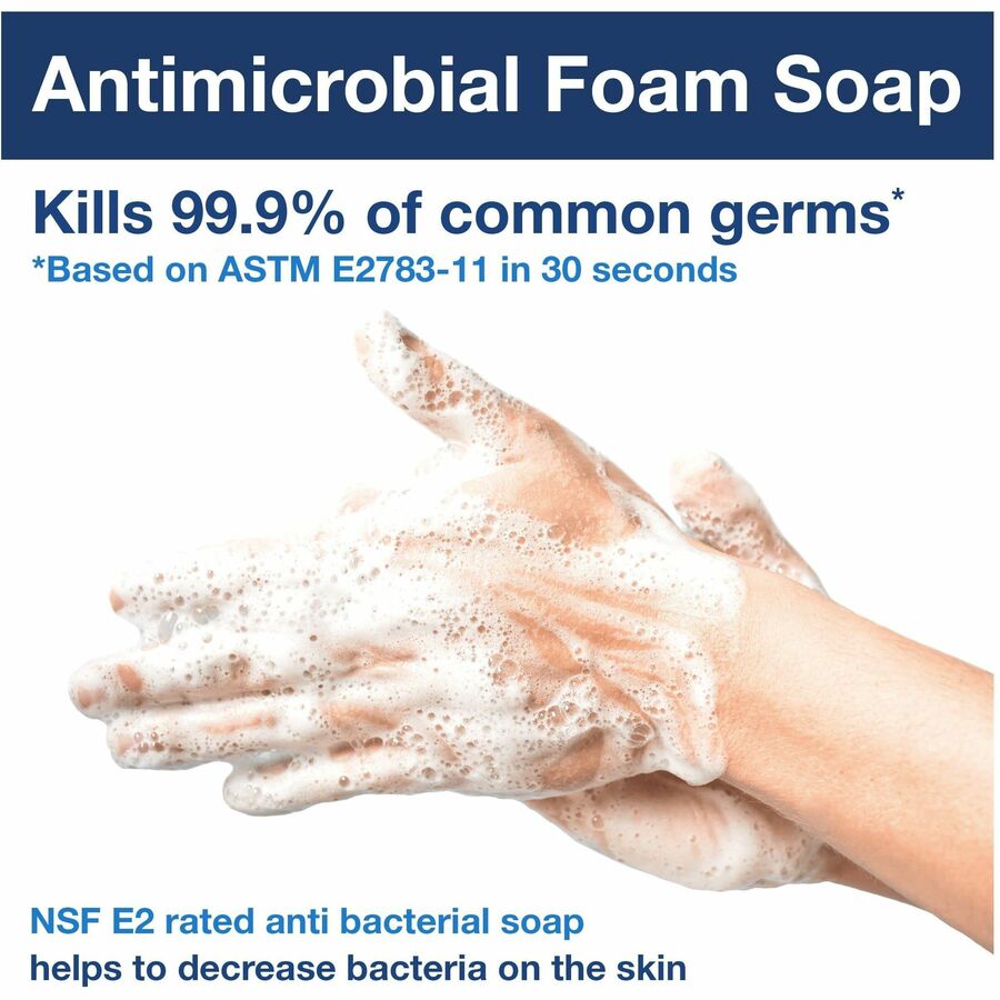 TORK Antimicrobial Hand Washing Foam Soap S4 - Fragrance-free Scent - 1.06 quart - Pump Dispenser - Kill Germs, Bacteria Remover - Hand, Food Handling, Healthcare - Moisturizing - Antibacterial - Hygienic, Dye-free - 6 / Case