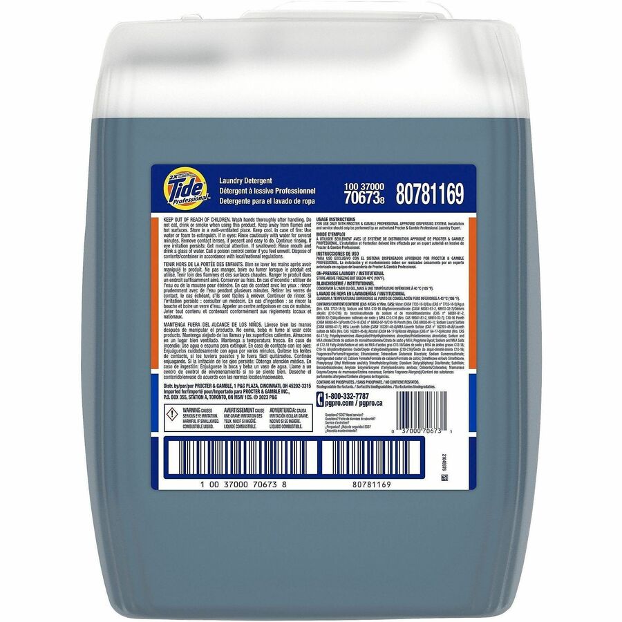 Tide Pro Line 2X Laundry Detergent - For Multipurpose - Concentrate - Liquid - 640 fl oz (20 quart) - Original Scent - 129 Loads - Recommended For: Stain Remover, Grease Remover, Food Stain Remover - Benzene-free, BPA-free, Lead-free, Mercury-free, Cad...