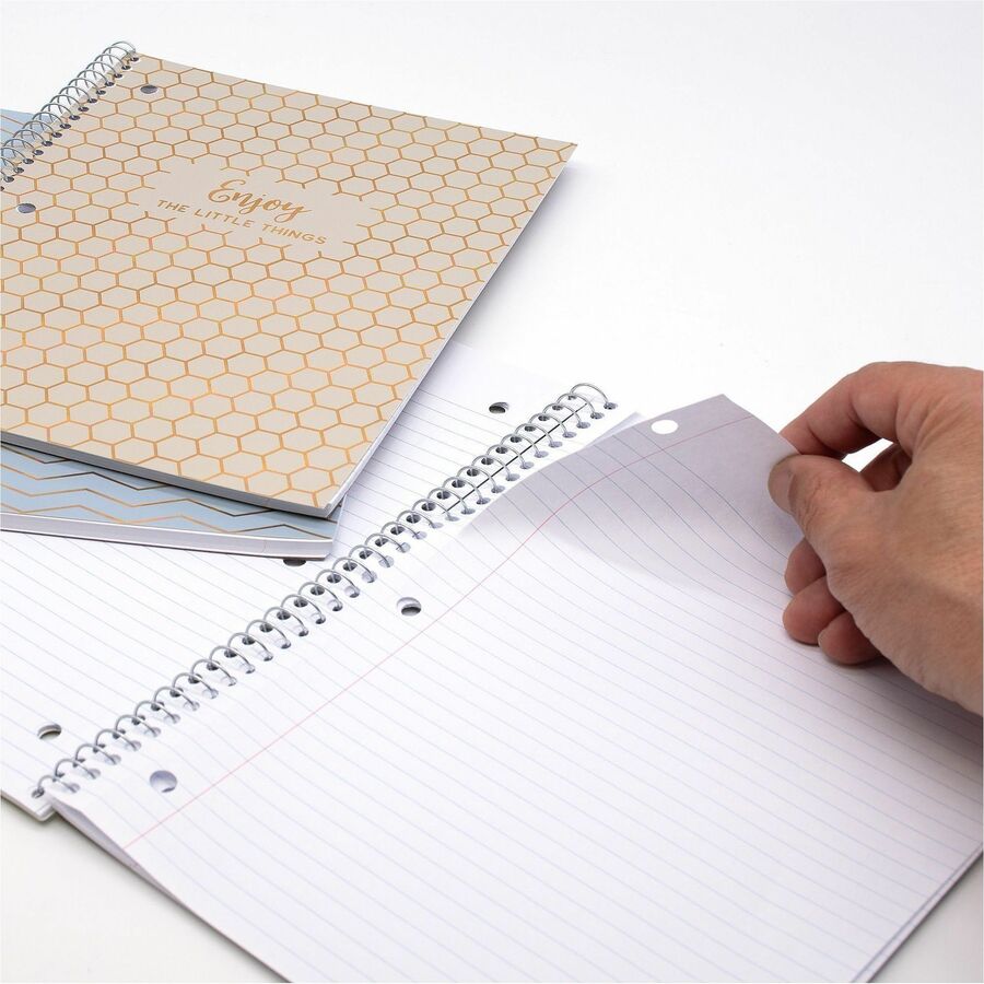 Pukka Pads Haze Notebook - 50 Sheets - Spiral - 3 Hole(s) - 80 g/m² Grammage - Letter - 8 1/2" x 11" Sheet Size - Cardboard Cover - 3 / Pack