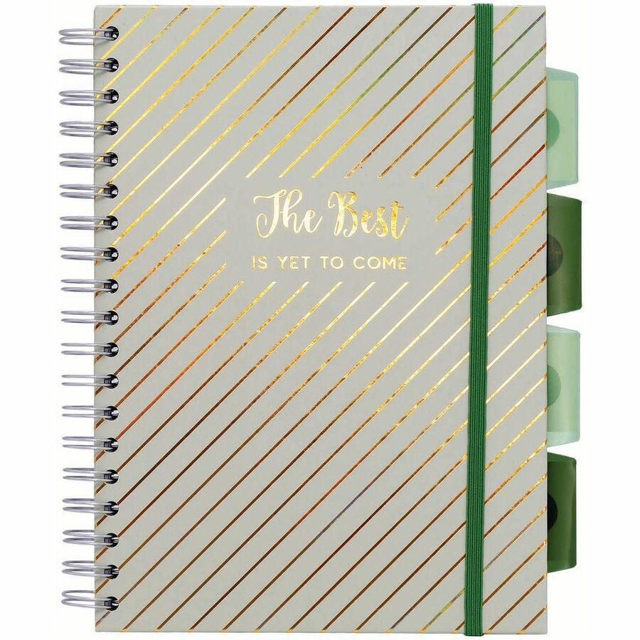 Pukka Pads Haze Notebook - 100 Sheets - 200 Pages - Twin Wirebound - 80 g/m² Grammage - Clear Poly, Transparent Cardboard Cover - Repositionable Divider, Storage Pocket - 3 / Pack