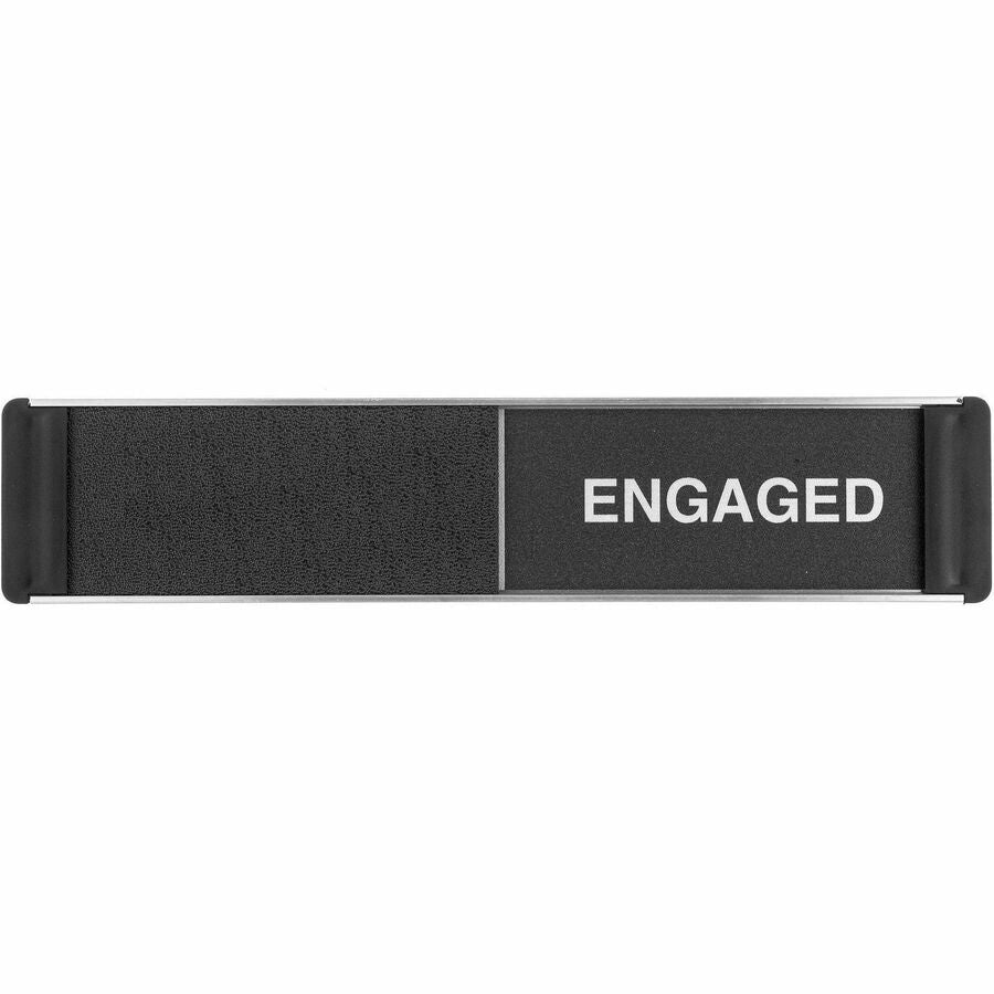 Seco Door Signs - Print/Message "Vacant" , "Engaged" - 10" Width x 2" Height - Door-mountable - Self-adhesive - Display, Meeting, Room - Aluminum, Polyvinyl Chloride (PVC) - Multicolor - 1 Each