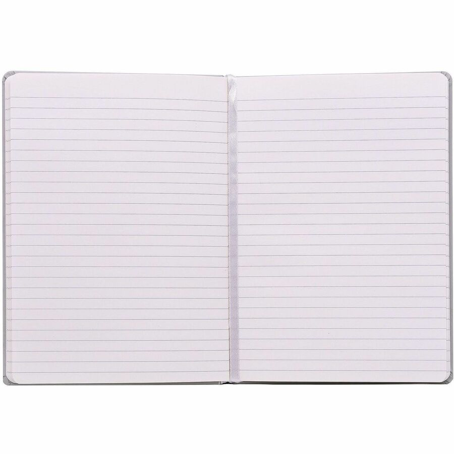 Pukka Pads Signature Notebook - 1 Subject(s) - 96 Sheets - 192 Pages - Casebound/Sewn - College Ruled Front Ruling - Ruled Margin - 80 g/m² Grammage - A5 - 5 7/64" x 8 1/5" Sheet Size - Cream Paper - Oatmeal Vegan Leather Cover - Soft Cover, Note ...