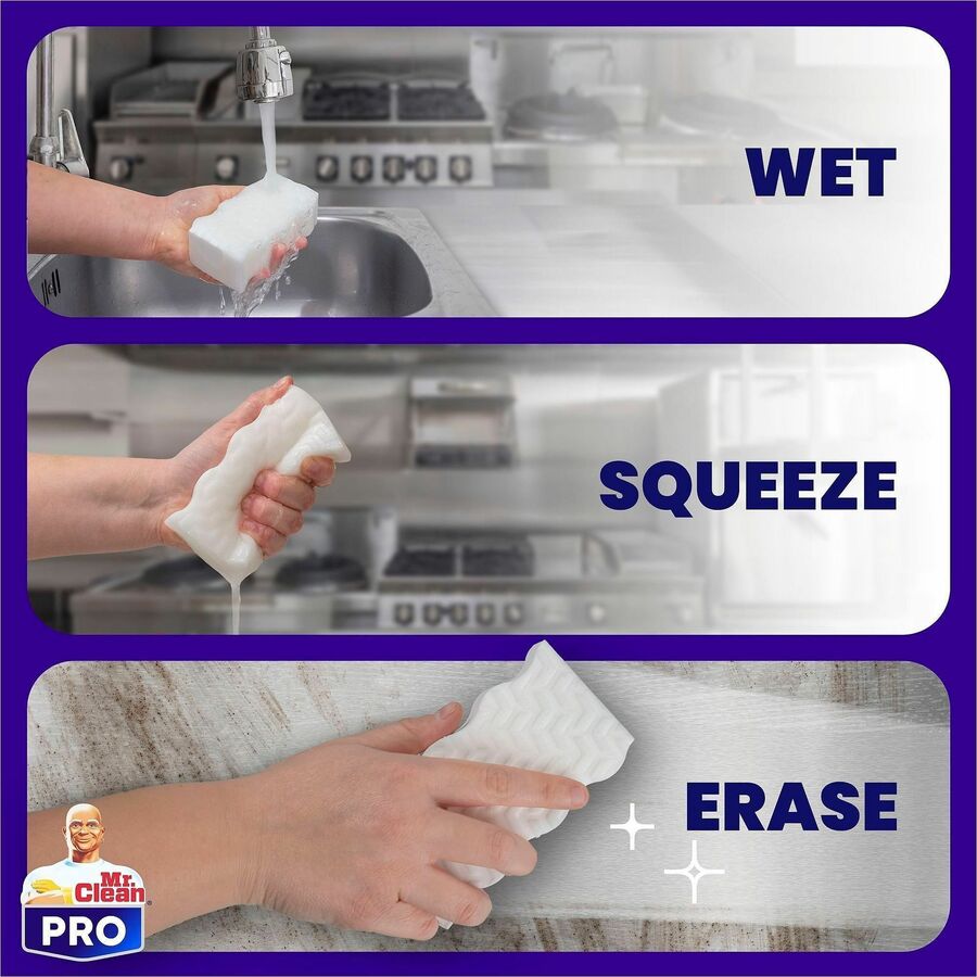 Mr. Clean Magic Eraser Ultra Pro Pads - For Multipurpose - Pad - Long Lasting, Durable - White - 26 / Box