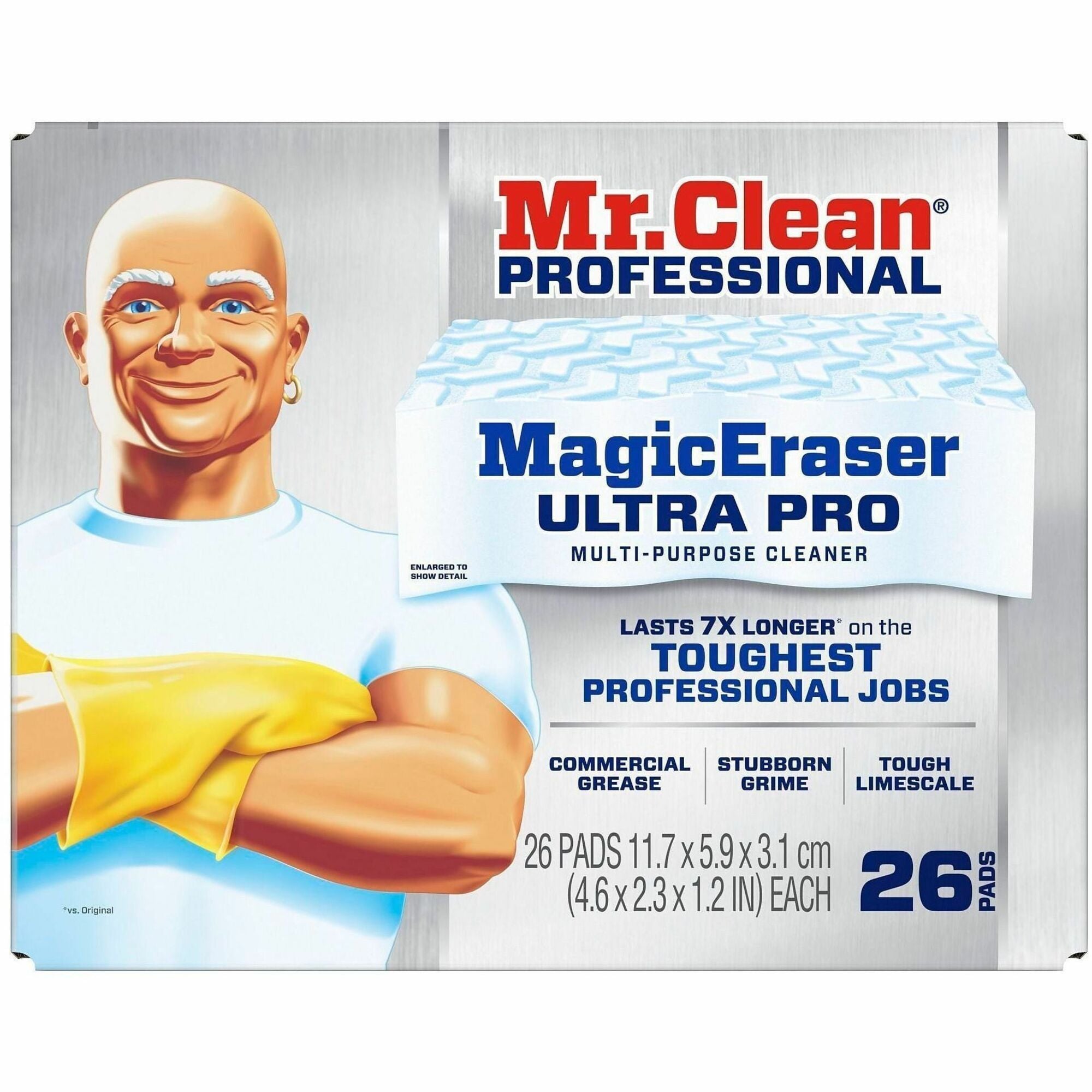 Mr. Clean Magic Eraser Ultra Pro Pads - For Multipurpose - Pad - Long Lasting, Durable - White - 26 / Box