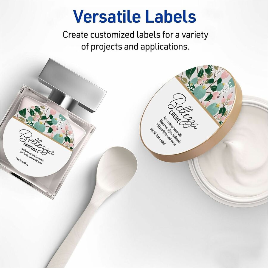 Avery&reg; Multipurpose Label - 3" Diameter - Round - Matte White - 6 / Sheet - 150 Total Label(s) - 150 / Pack