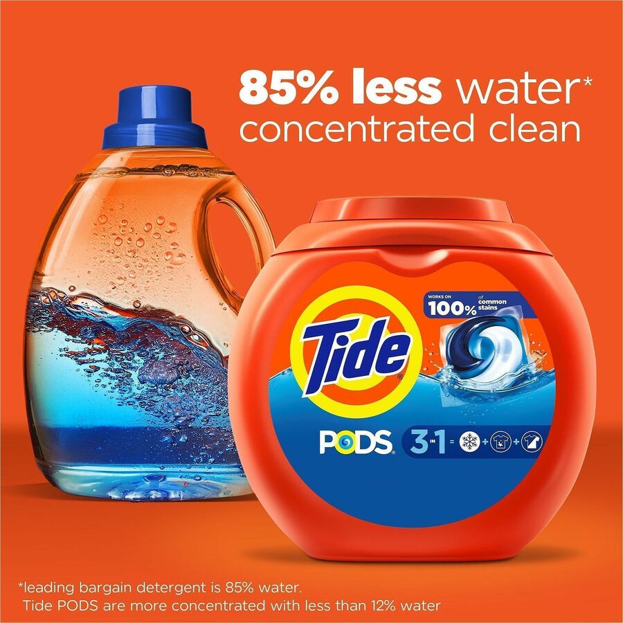 Tide Pods Laundry Detergent - For Laundry, Washing Machine, Clothes, Fabric - Concentrate - Pod - Original Fresh Scent - Recommended For: Stain Remover, Odor Remover, Food Remover, Grass Remover, Grease Remover, Oil-Based Soil Remover, Organic Matter R...