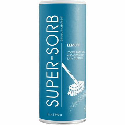 Fresh Products Super-Sorb Granular Absorbent - Lemon - 4 / Carton - Cellulose - White, Blue