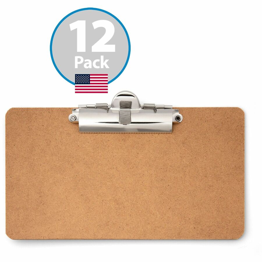Officemate 83158 Receipt Clipboard, Side Clip, 12pk - Storage for Receipt - Wood - 12 Pack