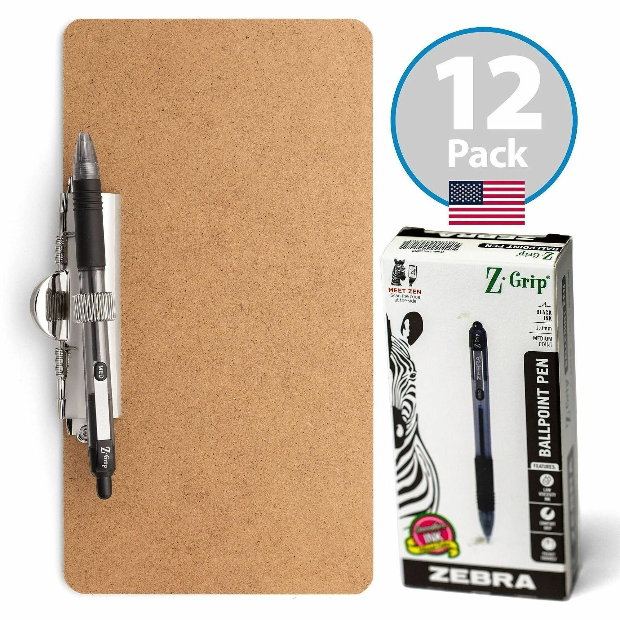 Officemate 83158 Receipt Clipboard, Side Clip, 12pk - Storage for Receipt - Wood - 12 Pack
