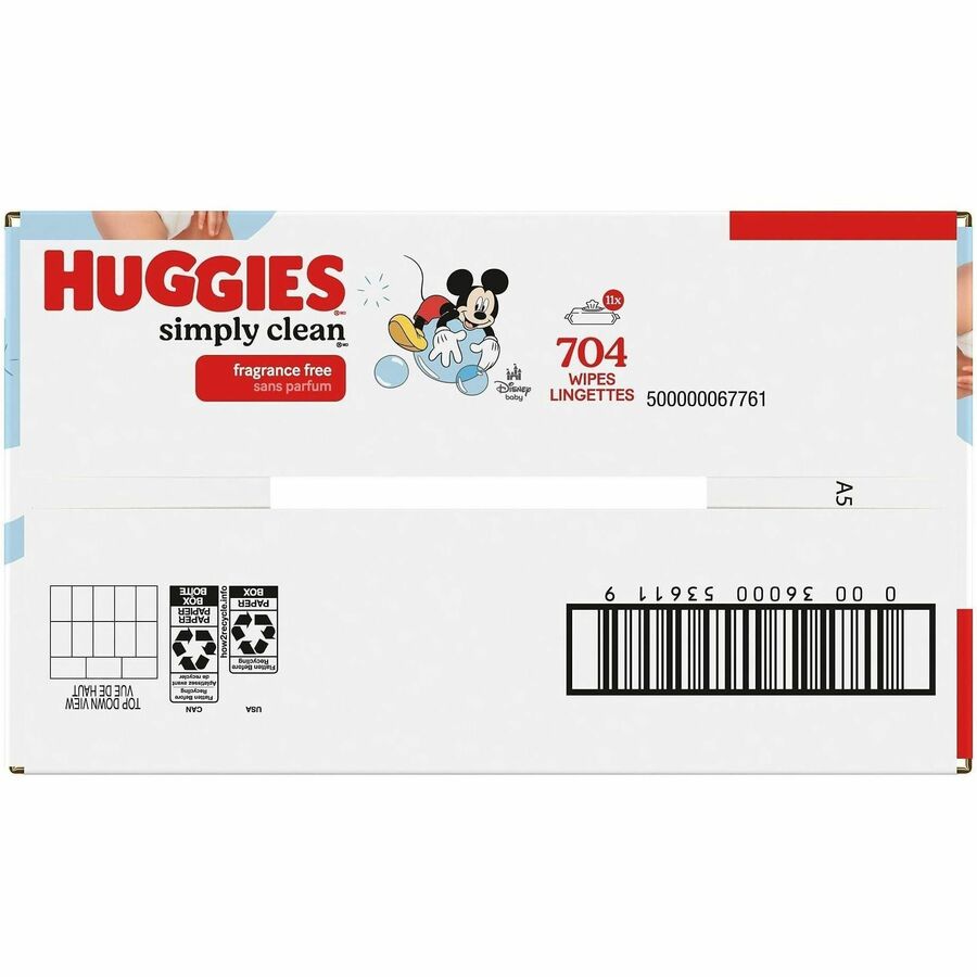 Huggies SimplyClean Frag-Free Wipes - White - 64 / Pack