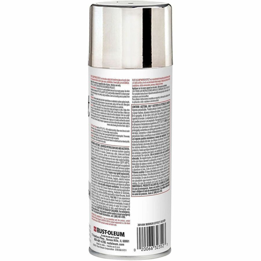 Rust-Oleum Specialty Mirror-Effect Spray Paint - Aerosol - Silver - 6 oz - 1 Each