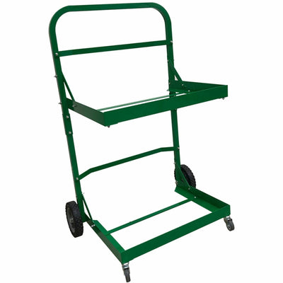 Five Star Products Recycling Cart for Bins - 220 lb Capacity - 2 Casters - Aluminum - 21" Width x 44" Depth x 26" Height - Aluminum Frame - Green - 1 Each