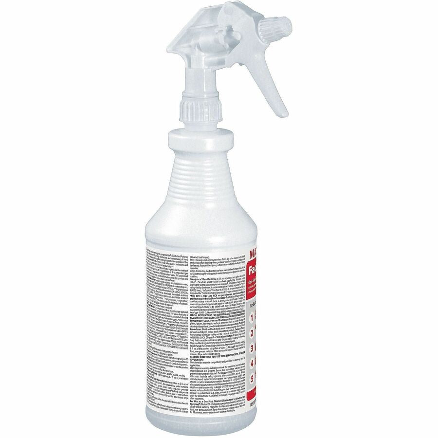 Maxim Facility+ One-Step Disinfectant - For Multi Surface, Multipurpose - Concentrate - Liquid - 128 fl oz (4 quart) - Recommended For: Odor Remover, Mildew Odor Remover, Bacteria Remover, Germs Remover, Virus Remover, Mold Remover - Deodorize, Fragran...