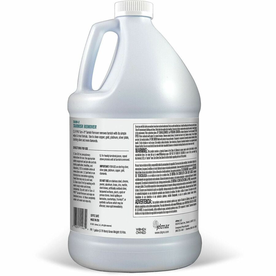 Tar-X Pro Tarn-X PRO Tarnish Remover - For Multipurpose, Multi Surface - 128 fl oz (4 quart) - 0.85 to 1.05 pH - Acidic Scent - Recommended For: Tarnish Remover - Residue-free, Non-flammable - Clear - 4 / Carton