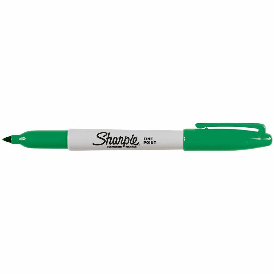 Sharpie Fine Point Permanent Marker - 1 mm Fine Marker Point - Green Ink - 1 Dozen