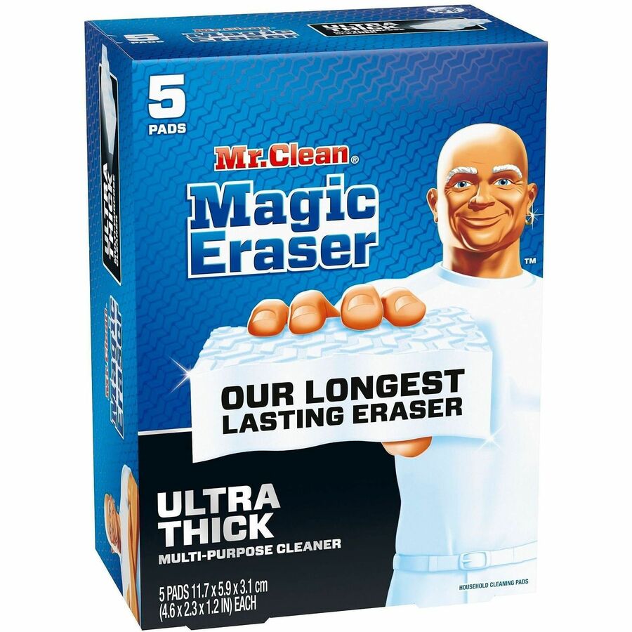 Mr. Clean Magic Eraser Sponge, All Purpose Cleaner, Ultra Thick - For Multi Surface, Multipurpose - Sponge - Recommended For: Grime Remover, Soap Scum Remover, Grease Remover, Dirt Remover, Scuff Mark Remover, Permanent Marker Remover, Stain Remover - ...