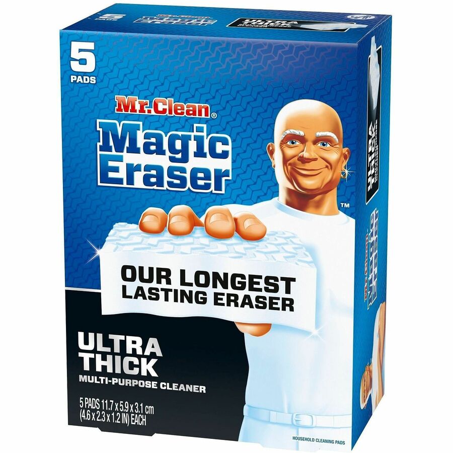 Mr. Clean Magic Eraser Sponge, All Purpose Cleaner, Ultra Thick - For Multi Surface, Multipurpose - Sponge - Recommended For: Grime Remover, Soap Scum Remover, Grease Remover, Dirt Remover, Scuff Mark Remover, Permanent Marker Remover, Stain Remover - ...