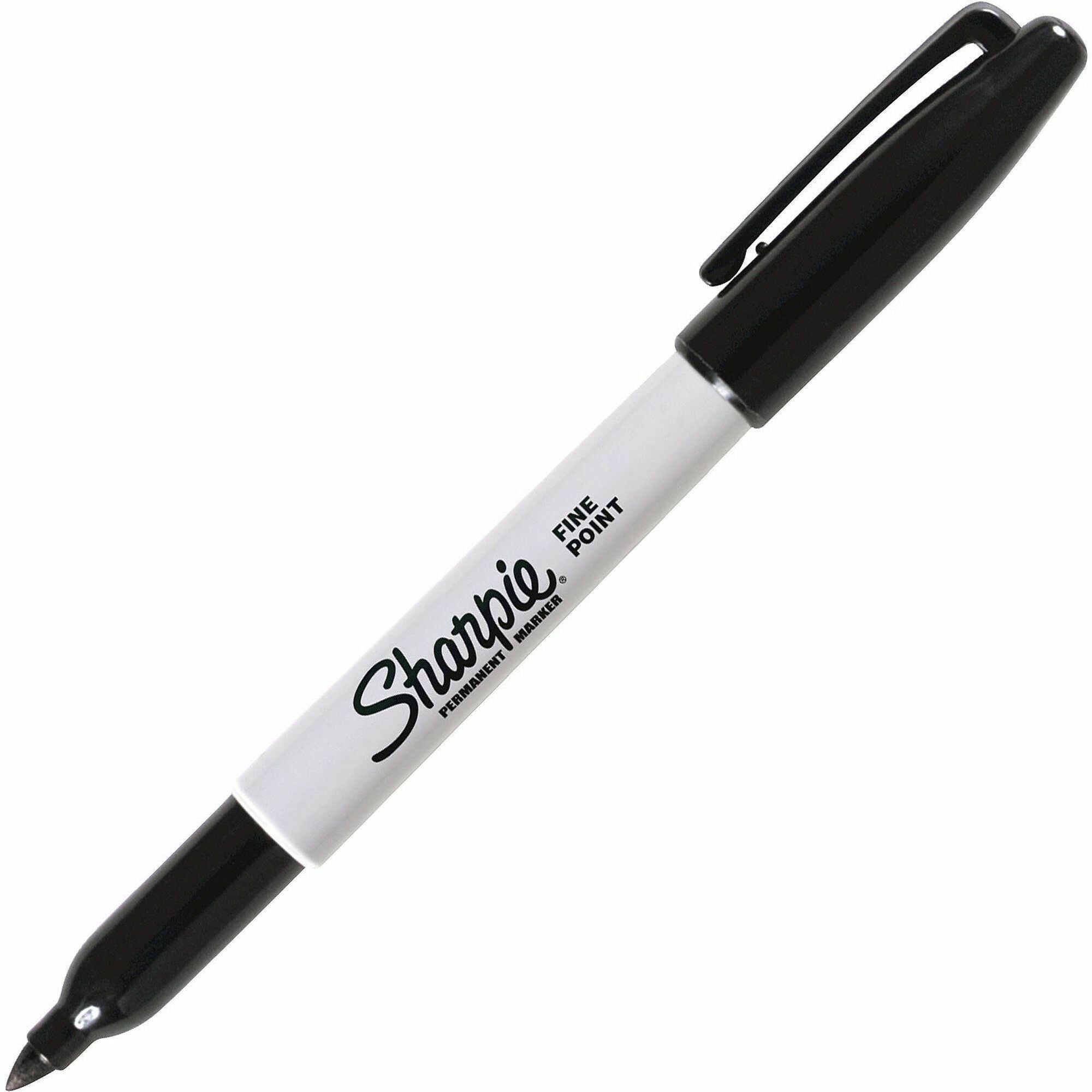 Sharpie Permanent Marker - Fine, Bullet, Bold Marker Point - Black Ink - Alcohol Based - Classroom, Home, Office, Art, General Purpose - 1 Each