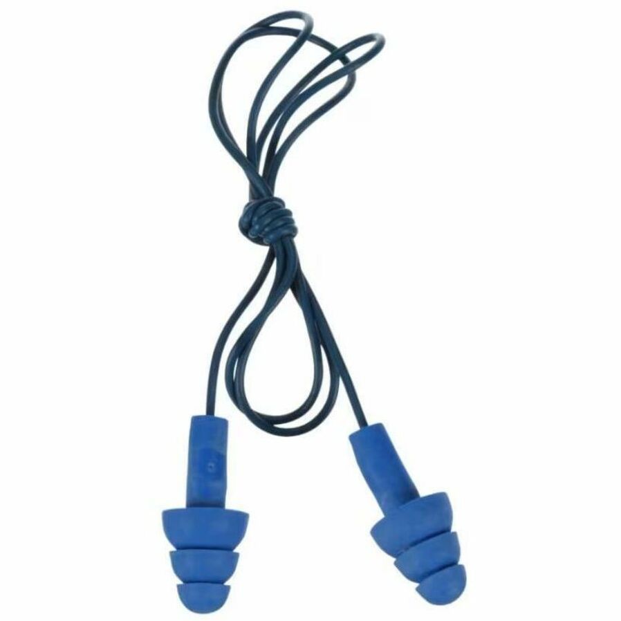3M E-A-R UltraFit Earplugs - Recommended for: Manufacturing, Assembly, Chipping, Chiseling, Cleaning, Drilling, Grinding, Machining, Painting, Pouring, Power Fastening, ... - Regular - 18 - Ear Protection - Cord Closure - Polymer, Acrylonitrile Butadie...