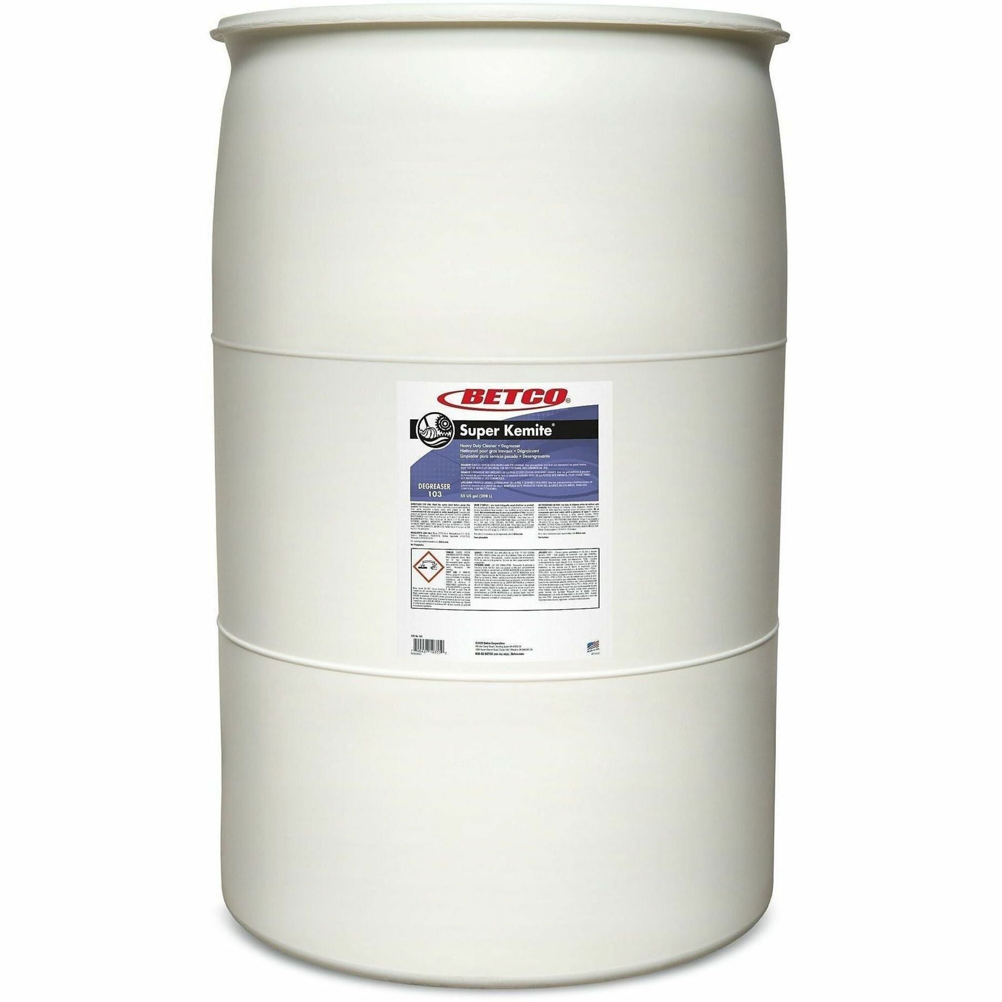 Betco Super Kemite Butyl Degrease Concentrate - Ready-To-Use/Concentrate - 7040 fl oz (220 quart) - Cherry Scent - Recommended For: Grease Remover, Rubber Mark Remover, Oil Remover, Ink Remover, Dirt Remover - Heavy Duty - Violet - 1 Each