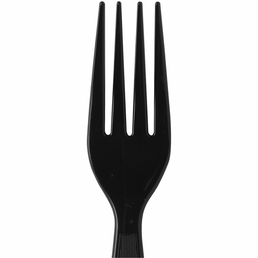 Dixie Cutlery Set - Fork - Fork - Food - Disposable - Plastic, Polypropylene - Black - 1000 / Case