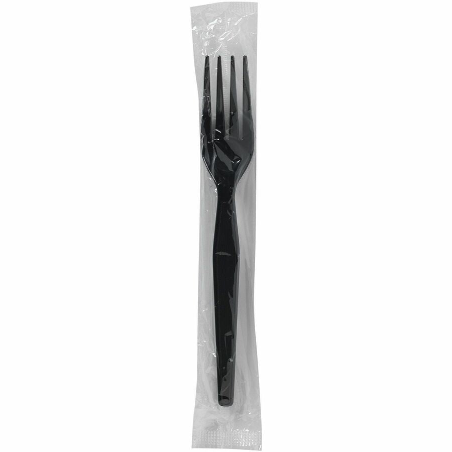 Dixie Cutlery Set - Fork - Fork - Food - Disposable - Plastic, Polypropylene - Black - 1000 / Case