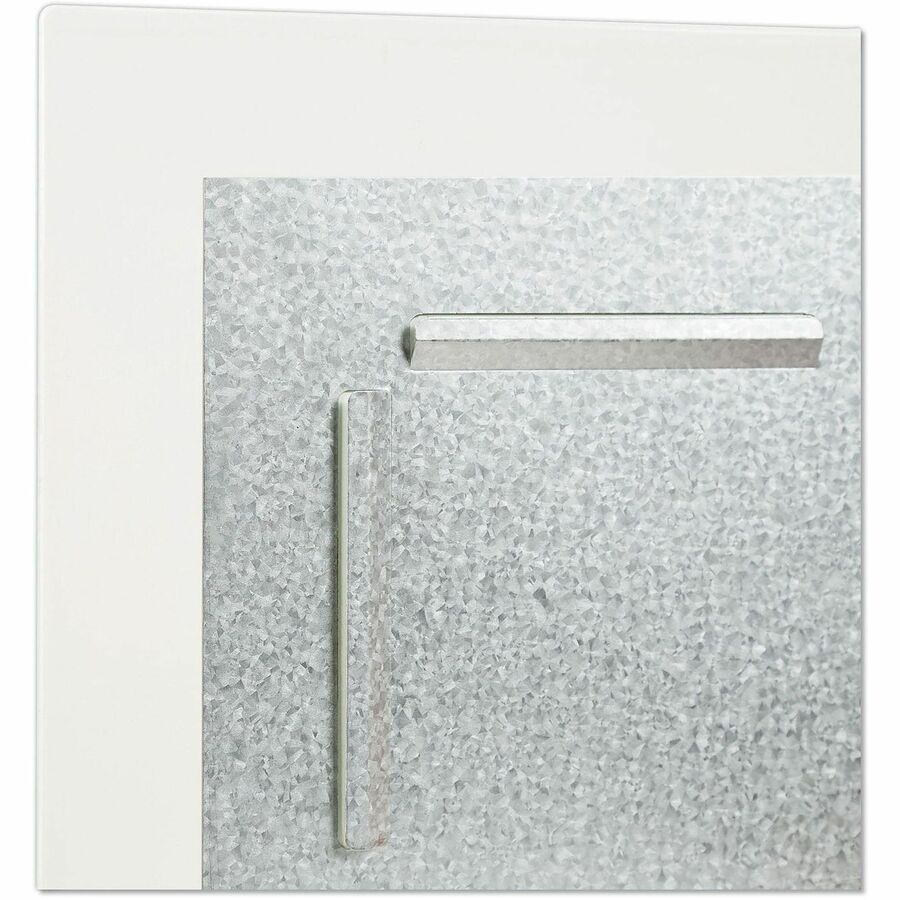 U Brands Dry Erase Board - 72" (6 ft) Width x 36" (3 ft) Height - White Glass, Tempered Glass Surface - Horizontal/Vertical - Frameless, Stain Resistant, Ghost Resistant - 1 Each