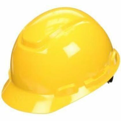 3M SecureFit H-700 Safety Cap - Head Protection - High-density Polyethylene (HDPE) - Yellow - Ratchet, Uvicator Technology, Non-vented, Comfortable, Washable, Sweatband, Self Adjustable