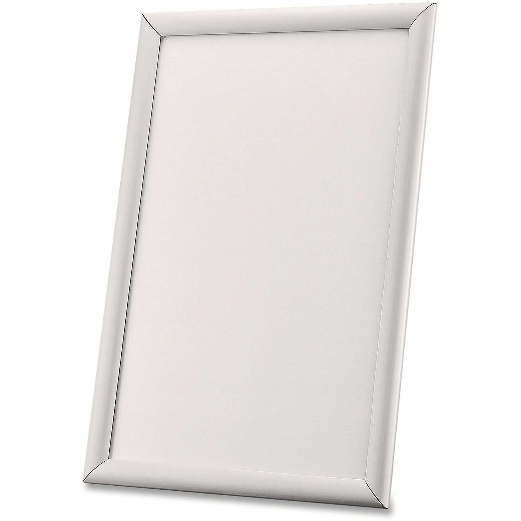 Universal Poster Frame - 11" x 17" Frame Size - Holds 17" x 11" Insert - Wall Mountable - Horizontal, Vertical - Sturdy - Aluminum - Silver - 1 Each