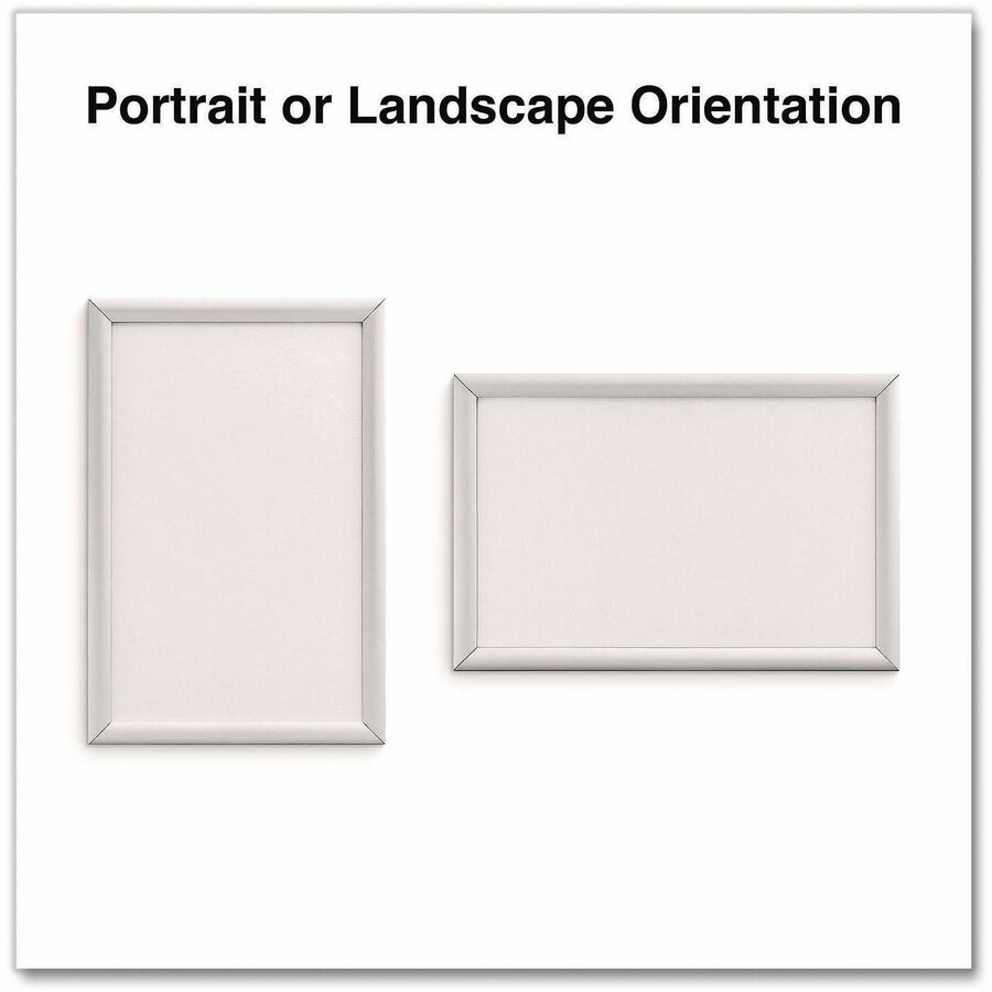 Universal Poster Frame - 11" x 17" Frame Size - Holds 17" x 11" Insert - Wall Mountable - Horizontal, Vertical - Sturdy - Aluminum - Silver - 1 Each