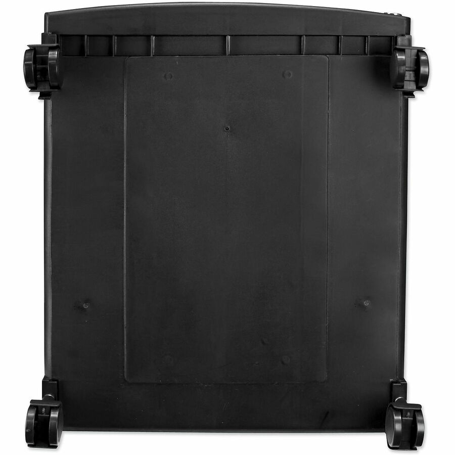 Storex 2-Drawer Locking Mobile Filing Cabinet - 14.7" Width x 18.2" Depth x 26" Height - 2 x Drawer(s) for File - Letter, Legal - Mobility, Lockable, Heavy Duty, Hanging Rail, Locking Drawer, Label Holder, Locking Casters - Black - Plastic