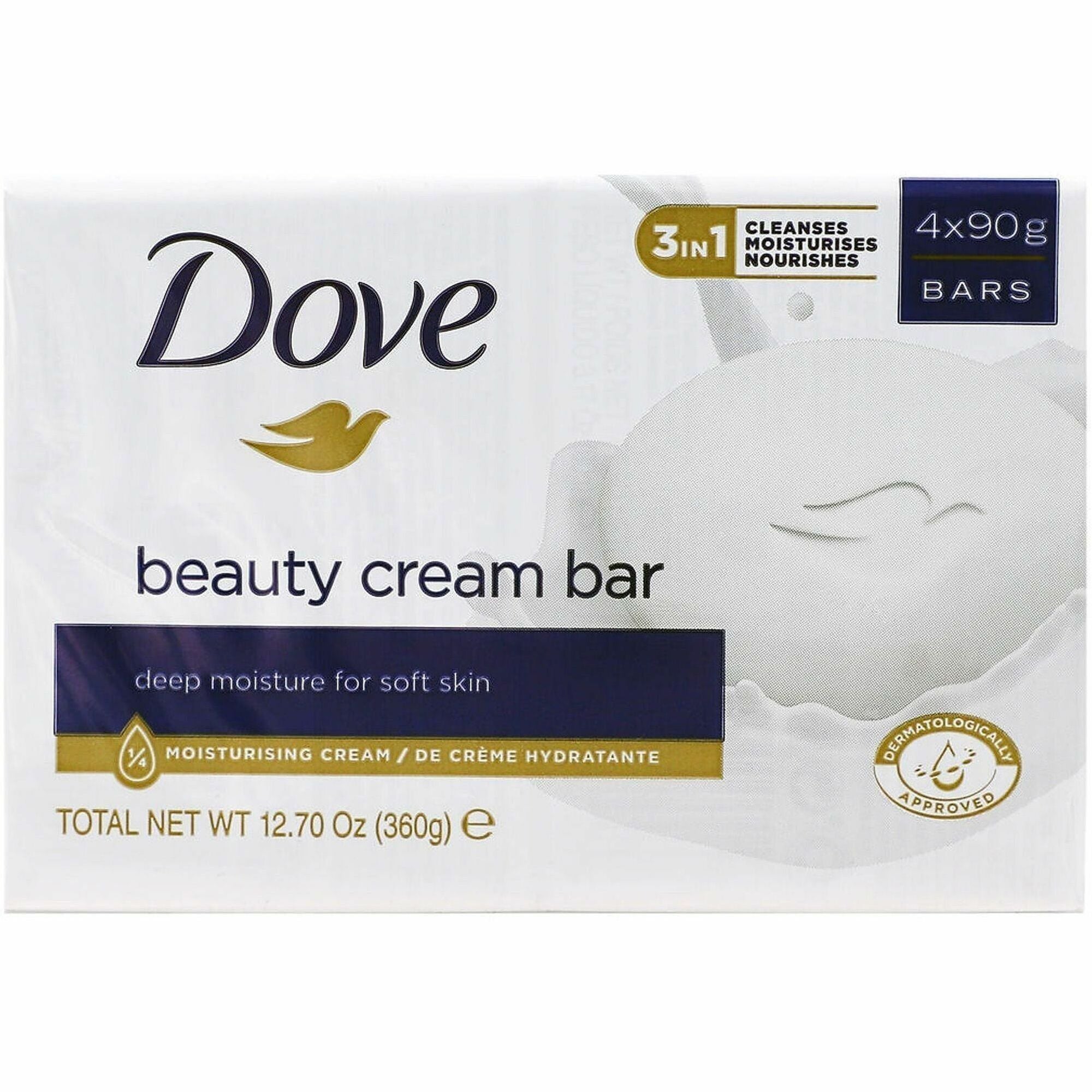 Diversey Bar Soap - 3.17 oz - Face, Body, Hand - Moisturizing - White - Pleasant Scent, Non-irritating - 12 / Carton