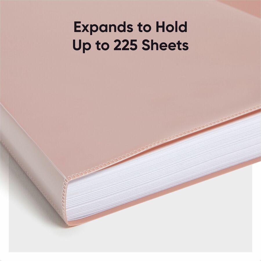 Smead 1/3 Tab Cut Letter Top Tab File Folder - 8 1/2" x 11" - 225 Sheets Capacity - 1" Expansion - 1 Pocket(s) - Top Tab Location - Assorted Tab Position - Poly - Assorted - Durable, Tear Resistant, Water Resistant, Front Pocket - 30 / Box
