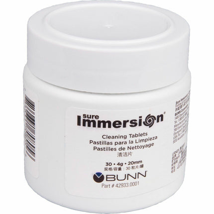 BUNN Sure Immersion Cleaning Tablets (2) - For Coffee Brewer - 0.14 oz - White - 30 / Each