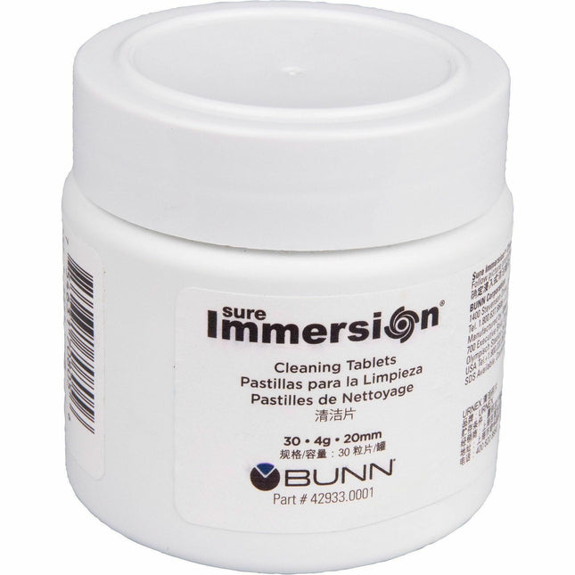 BUNN Sure Immersion Cleaning Tablets (2) - For Coffee Brewer - 0.14 oz - White - 30 / Each