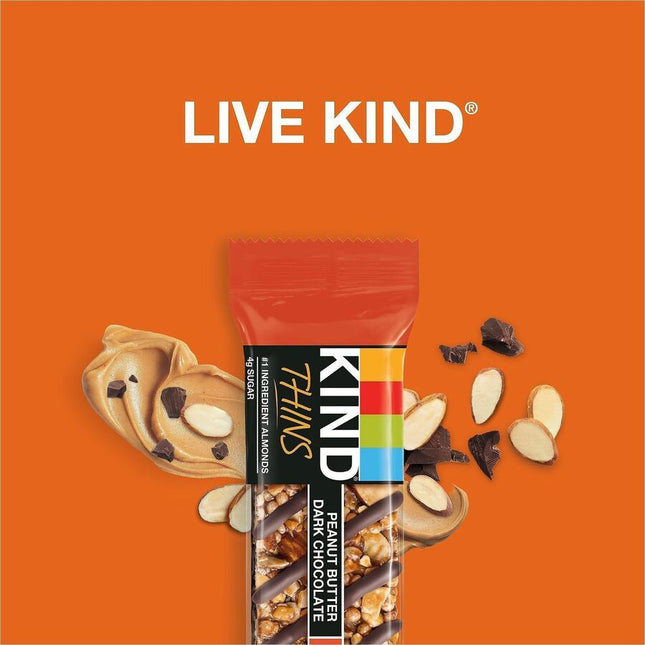 KIND THINS Variety Packs - Dark Chocolate Cherry Cashew, Peanut Butter Dark Chocolate - Low Calorie, Gluten-free, Egg-free, Dairy-free, Individually Wrapped - 0.74 oz - 20 / Box