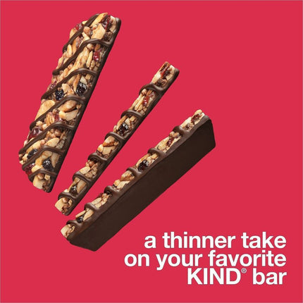 KIND THINS Variety Packs - Dark Chocolate Cherry Cashew, Peanut Butter Dark Chocolate - Low Calorie, Gluten-free, Egg-free, Dairy-free, Individually Wrapped - 0.74 oz - 20 / Box
