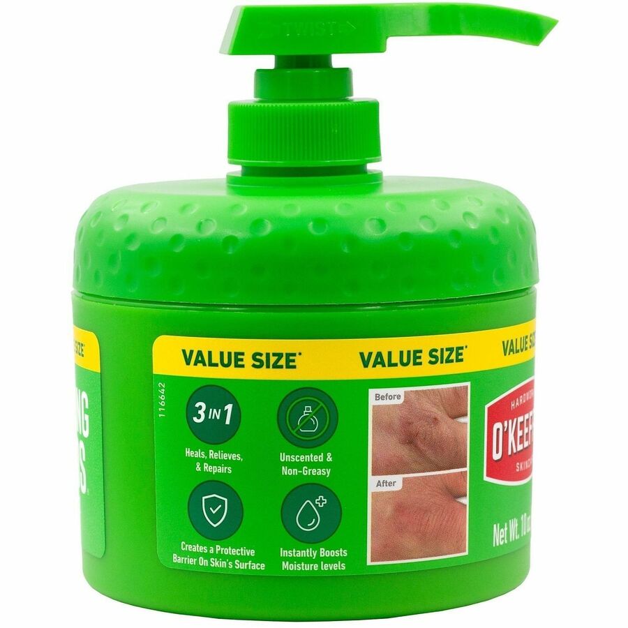 O'Keeffe's Working Hands Hand Cream Pump - Cream - For Dry Skin - Applicable on Hand - Skin - Moisturising, Non-greasy, Unscented - 1 Each
