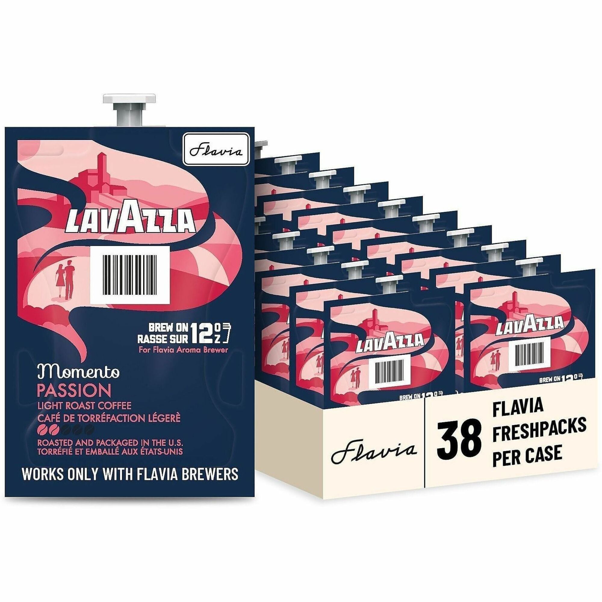 Flavia Freshpack Momento Series Freshpack Coffee - Compatible with Flavia Aroma - Light - Freshpack - Passion - 38 / Carton