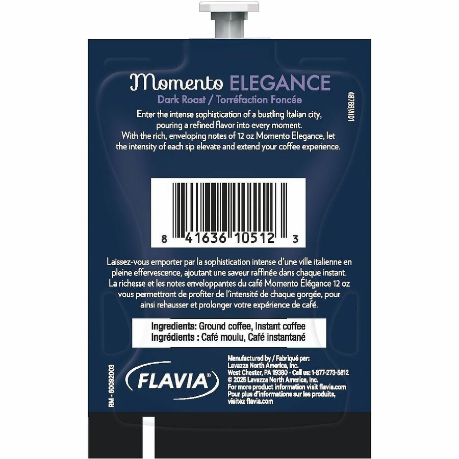 Flavia Freshpack Momento Series Freshpack Coffee - Compatible with Flavia Aroma - Medium/Dark - Freshpack - Decaffeinated - 38 / Carton