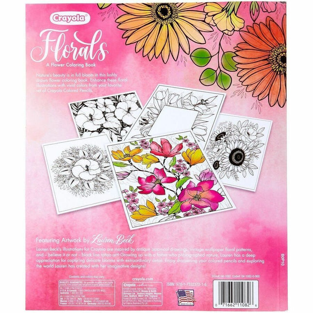 Crayola Florals, A Flower Coloring Book Printed Book - 40 Pages - Book