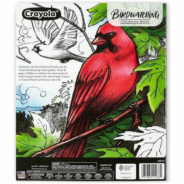 Crayola Bird Watching Coloring Book Printed Book - 40 Pages - Book